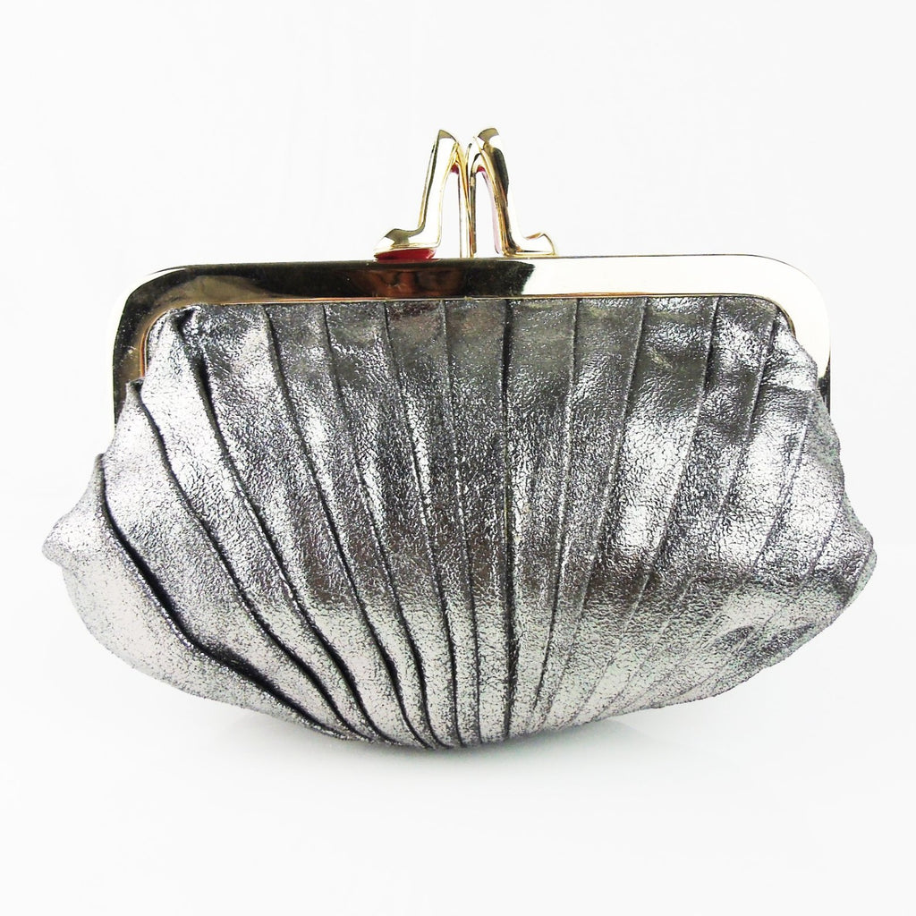 Christian Louboutin Miss Loubi Silver clutch