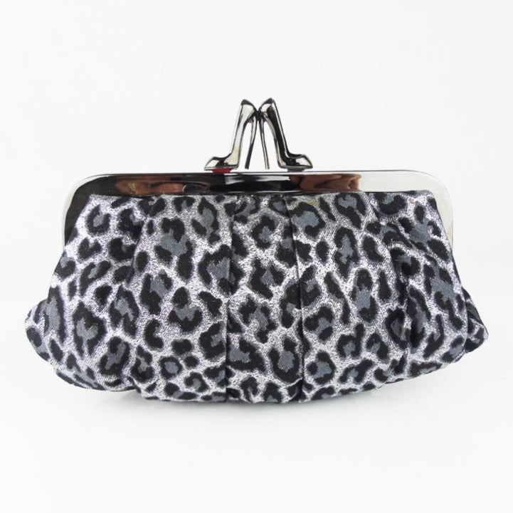 CHRISTIAN LOUBOUTIN Miss Loubi Sparkle Leopard Mini Clutch