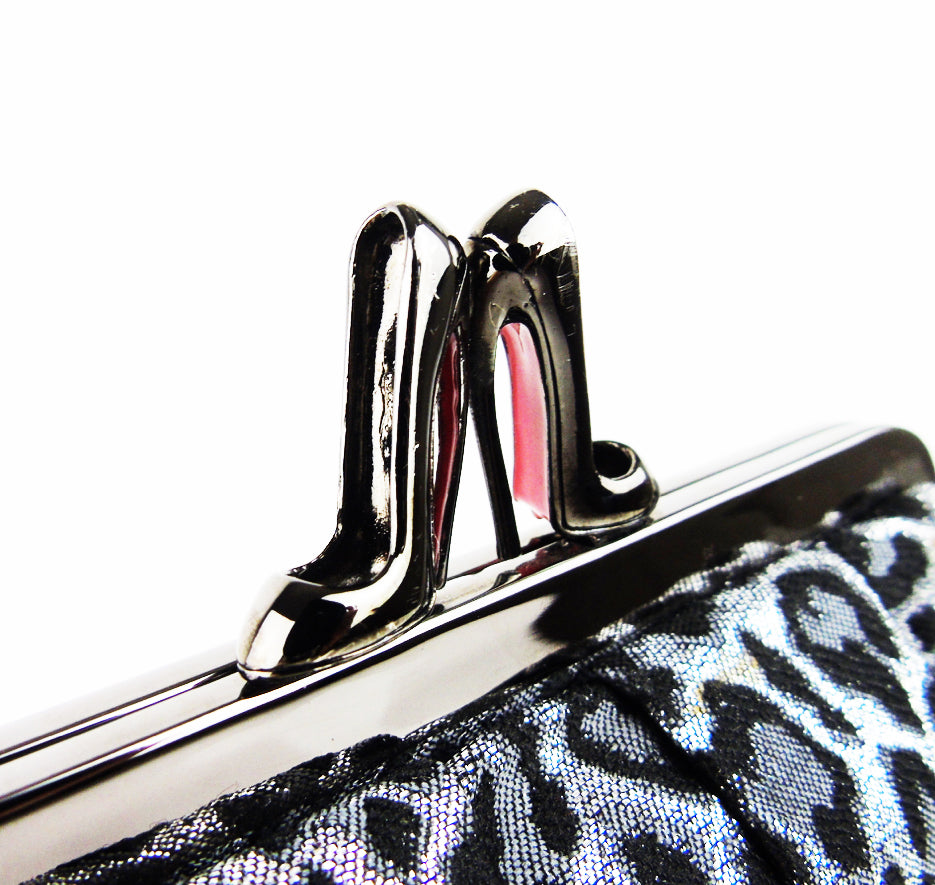 CHRISTIAN LOUBOUTIN Miss Loubi Sparkle Leopard Mini Clutch