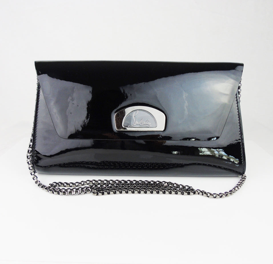 Christian Louboutin black vero dodat clutch bag 