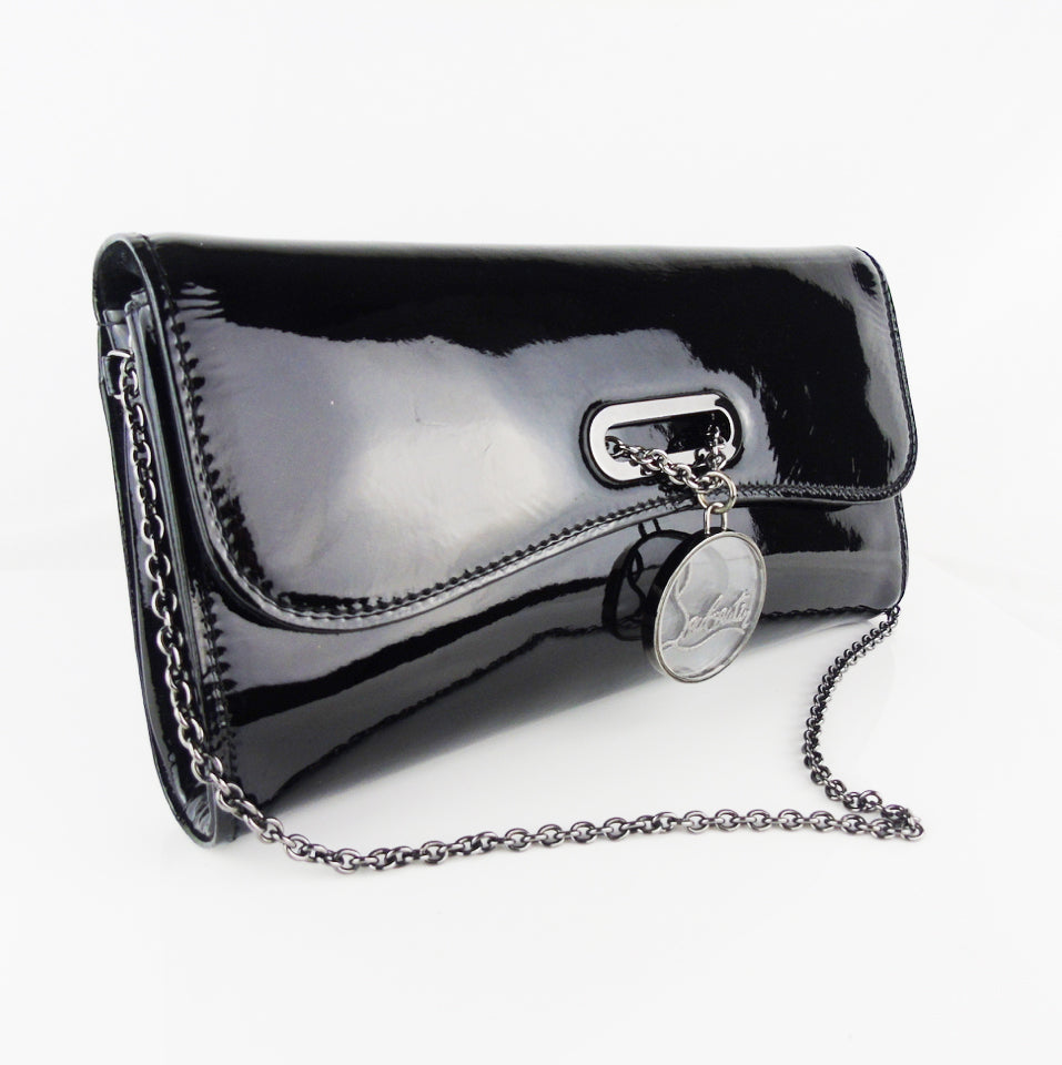 Christian Louboutin Clutch bag Black Patent leather ref.36462