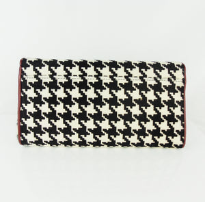 CHRISTIAN LOUBOUTIN    Pony Hair Dogtooth Riviera Clutch