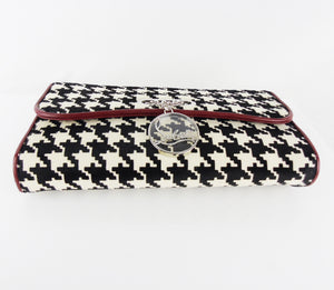 CHRISTIAN LOUBOUTIN    Pony Hair Dogtooth Riviera Clutch