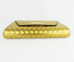 CHRISTIAN LOUBOUTIN Gold Vero Dodat Clutch Bag 'Specchio'