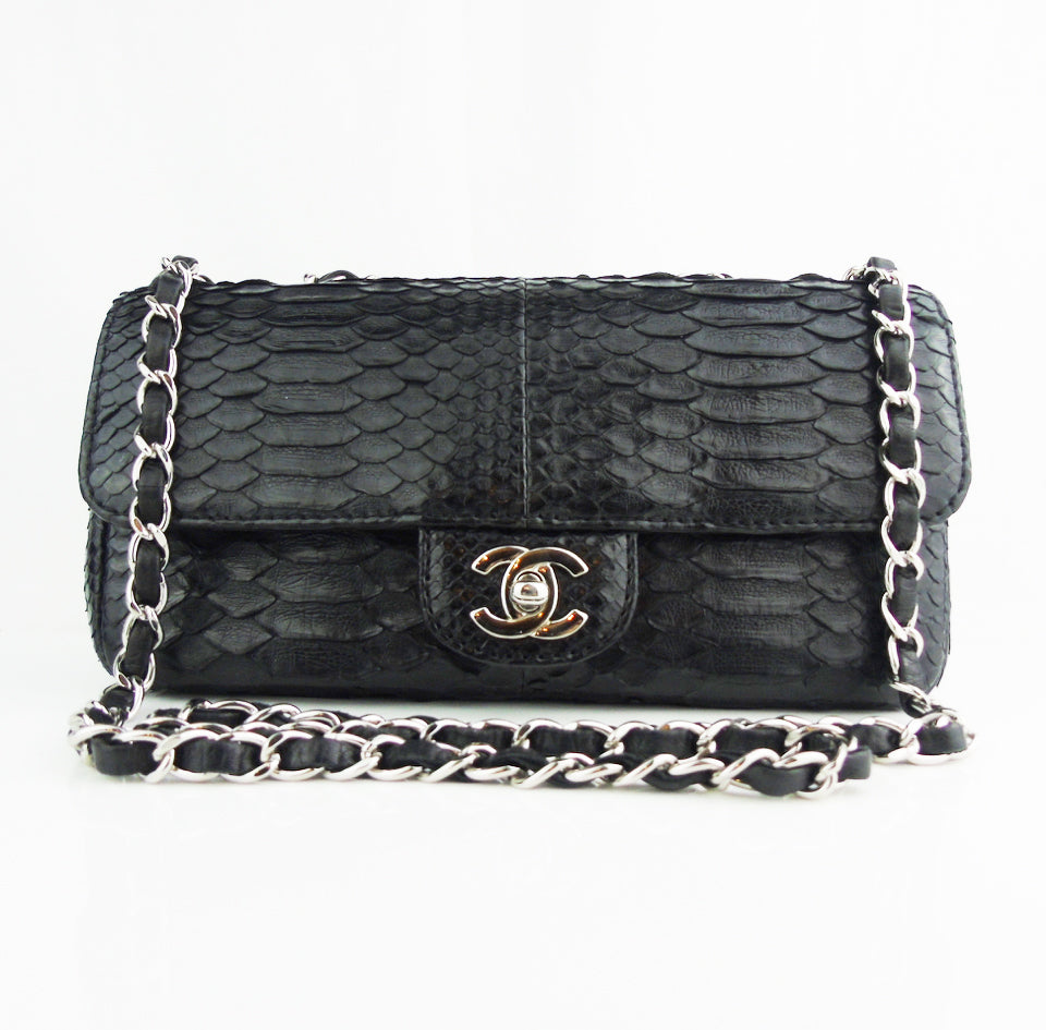 Chanel Black Quilted Caviar Medium Classic Double Flap Bag  Madison Avenue  Couture