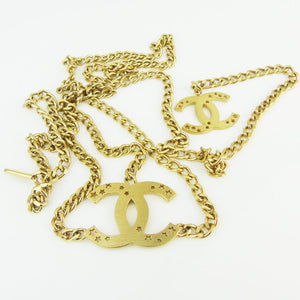 CHANEL CC logo stars gold chain belt 2003