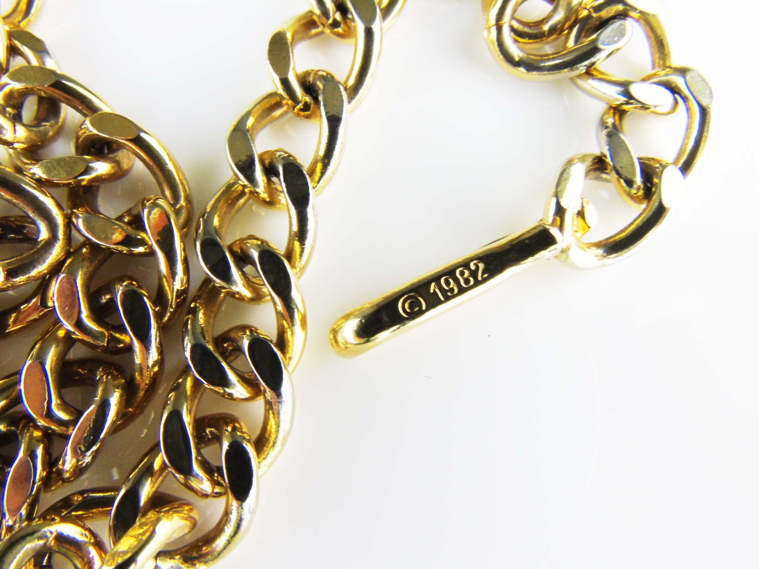 CHANEL vintage CC medallion chain belt 1982