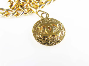 CHANEL vintage CC medallion chain belt 1982