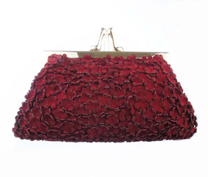 christian louboutin loubinight pot pourri clutch evening bag suede flowers