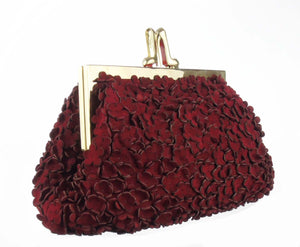 christian louboutin loubinight pot pourri clutch suede flowers evening bag