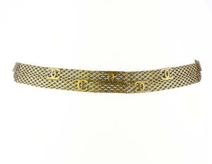 chanel 1997 woven chain belt gold vintage