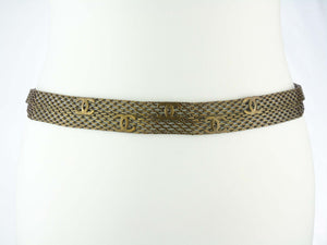 chanel 1997 woven chain belt gold vintage