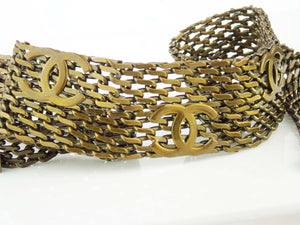 chanel 1997 woven chain belt gold vintage