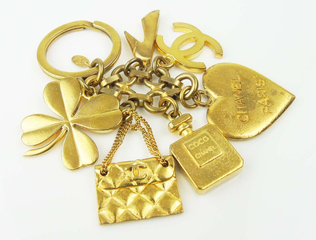 chanel key charms bag gold plated 1995