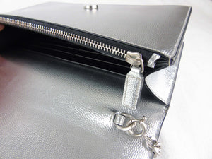 YSL Saint Laurent silver 'Kate' Crossbody Bag