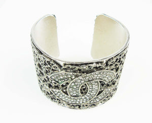 Chanel silver cuff on sale bracelet