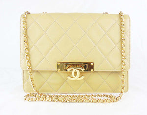 chanel golden class beige flap bag