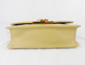 CHANEL classic beige leather flap bag 'Golden Class'