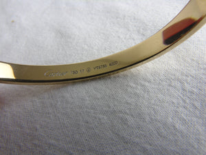 CARTIER Love Bracelet 18ct Yellow Gold size 17