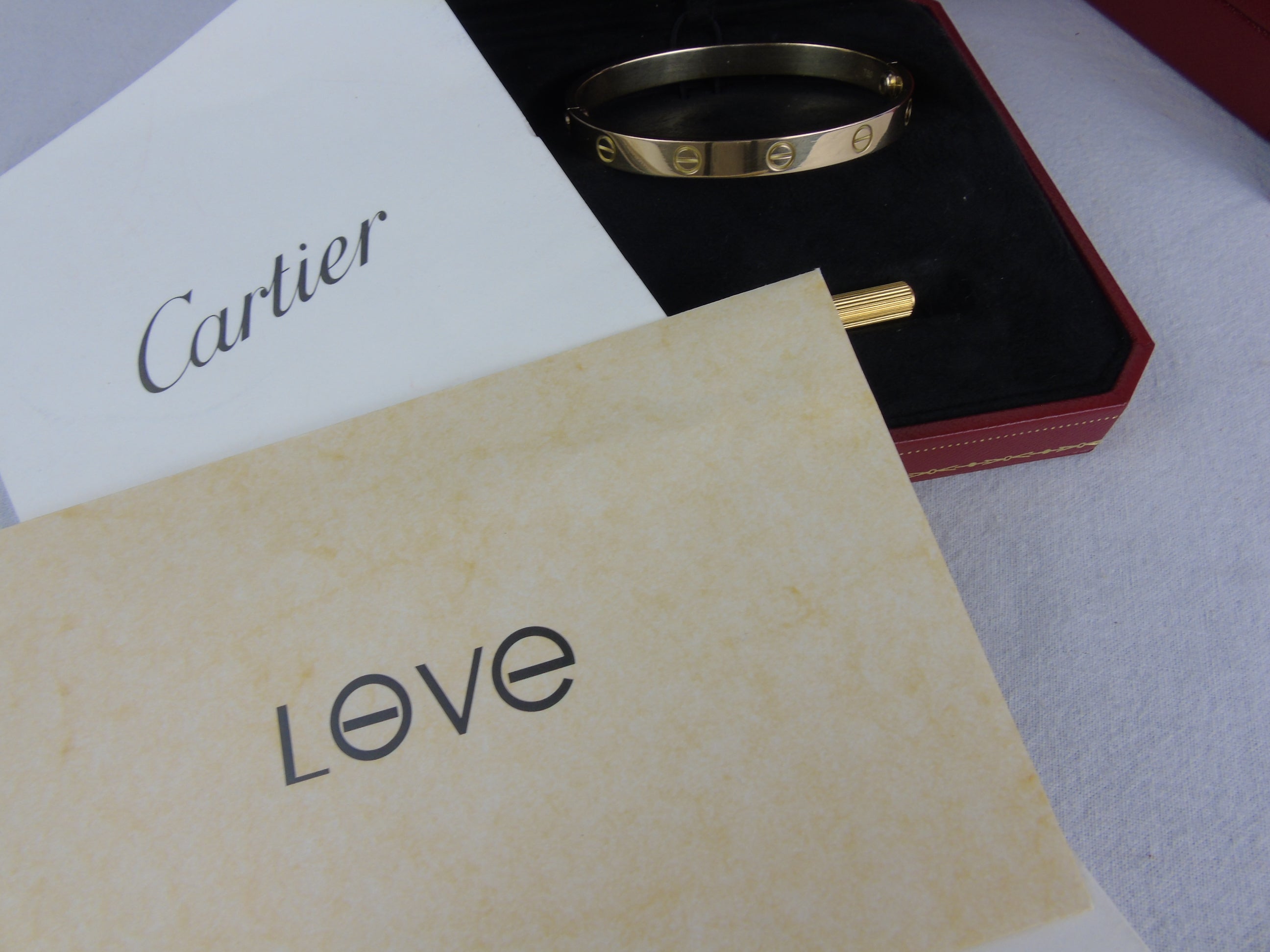 CARTIER Love Bracelet 18ct Yellow Gold size 17