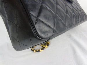 CHANEL Classic  'Jumbo XL' (Maxi) 2.55 Flap bag Black Leather - vintage