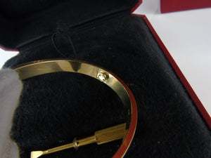 CARTIER Love Bracelet 18ct Yellow Gold size 16