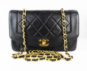 Chanel Diana 22 Black vintage flap crossbody