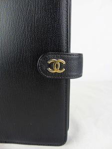 CHANEL Black Leather Agenda Organiser