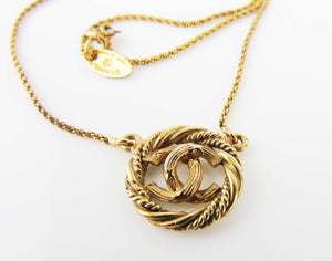 CHANEL CC Logo  Choker Necklace gold-plated - vintage