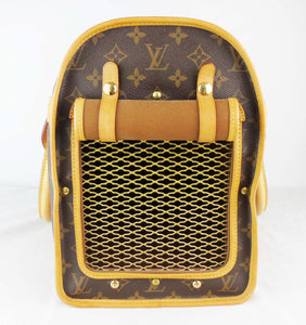 Louis Vuitton French Company Sac Chien Monogram Dog Carrier Travel Bag 40cm  70s