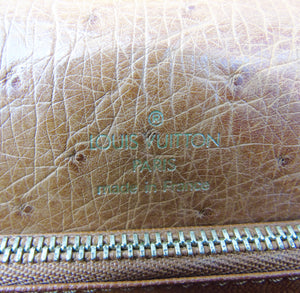 LOUIS VUITTON 'Malsherbes' Limited Edition handbag in tan ostrich leather