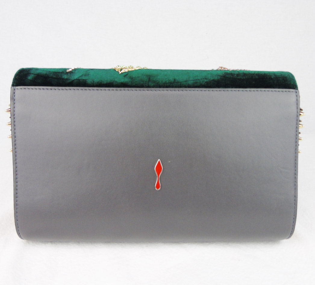 Christian Louboutin Paloma Embellished Leather Clutch Bag