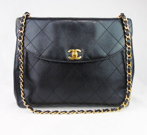 CHANEL Black lambskin flap bag vintage 1997 'Kelly'