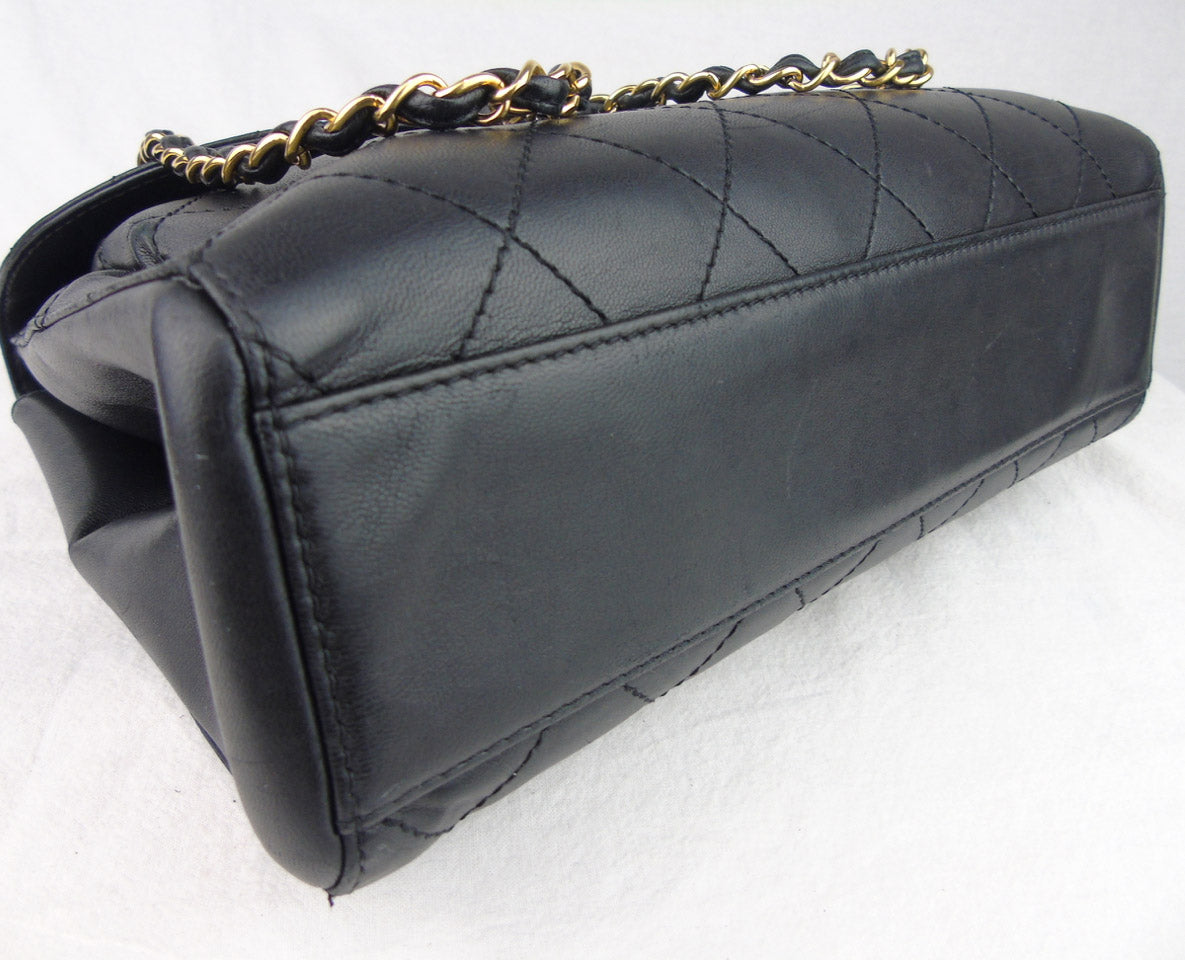 CHANEL Black lambskin flap bag vintage 1997 'Kelly'