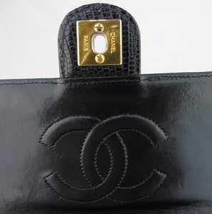 Authentic Chanel Vintage Rare Black Lizard Camera Bag – Marta's of