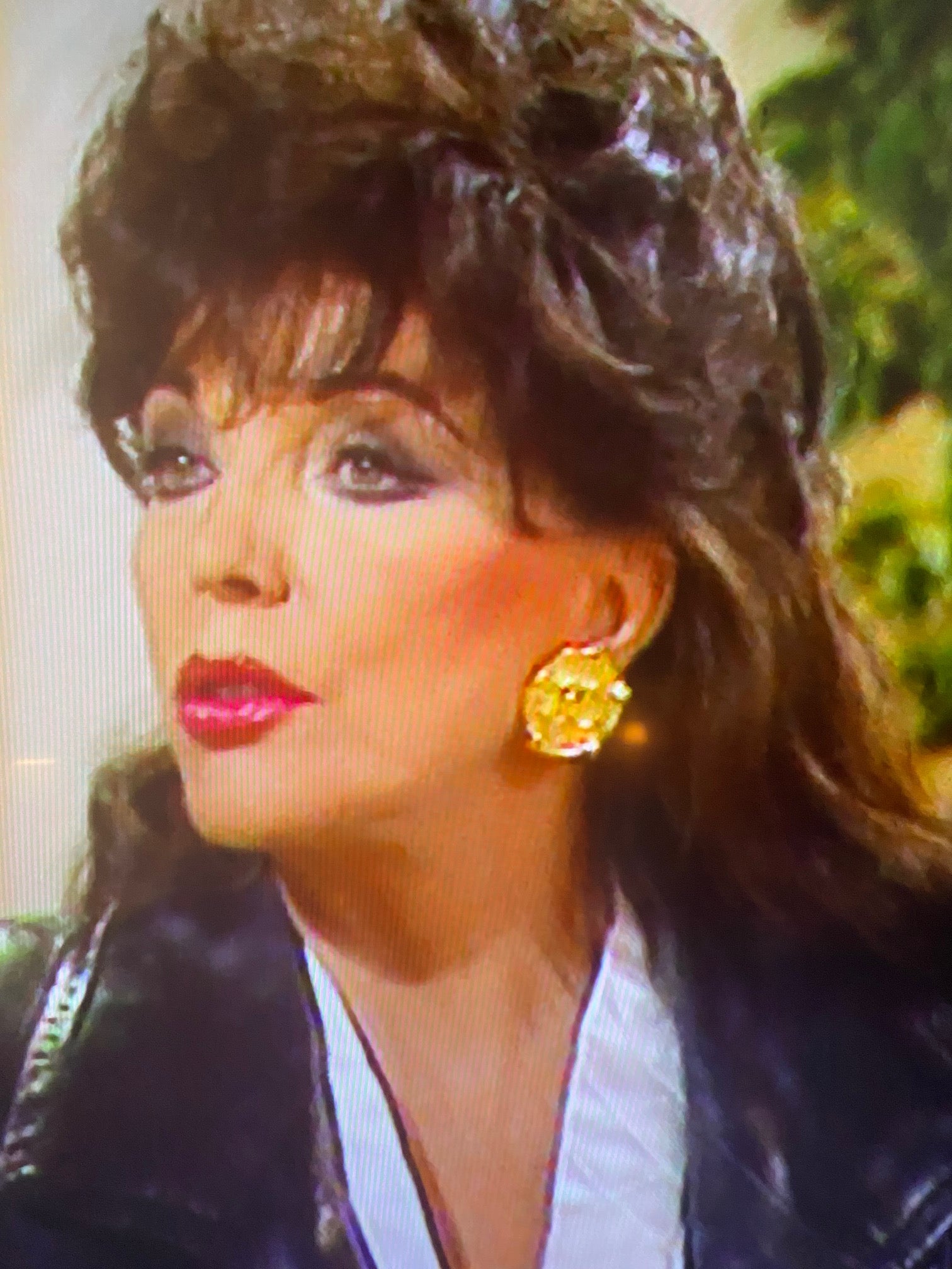 Chanel large vintage earrings 1980s Joan Collins